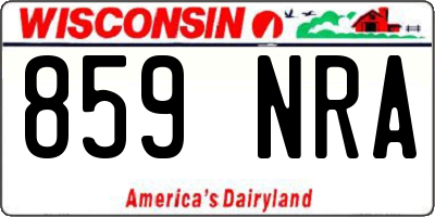 WI license plate 859NRA