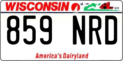 WI license plate 859NRD