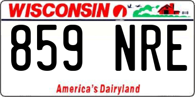 WI license plate 859NRE