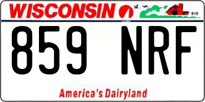 WI license plate 859NRF