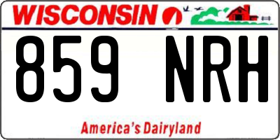 WI license plate 859NRH