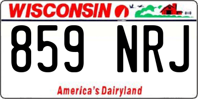 WI license plate 859NRJ