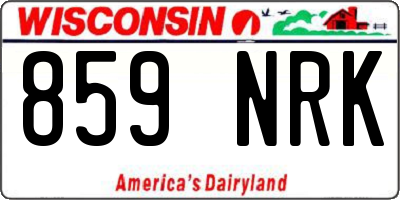 WI license plate 859NRK
