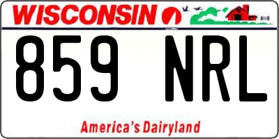 WI license plate 859NRL