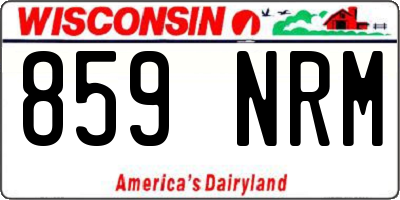 WI license plate 859NRM