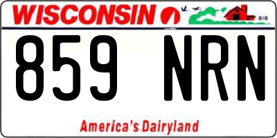WI license plate 859NRN