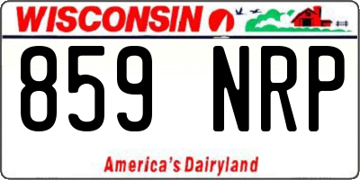 WI license plate 859NRP