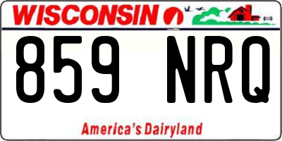 WI license plate 859NRQ