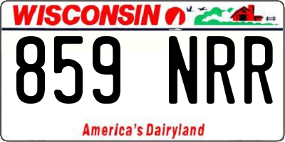 WI license plate 859NRR