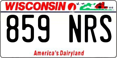 WI license plate 859NRS