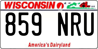 WI license plate 859NRU