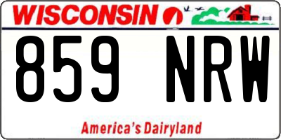 WI license plate 859NRW