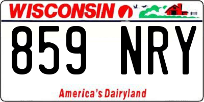 WI license plate 859NRY