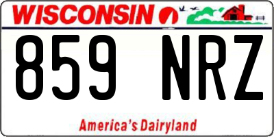 WI license plate 859NRZ