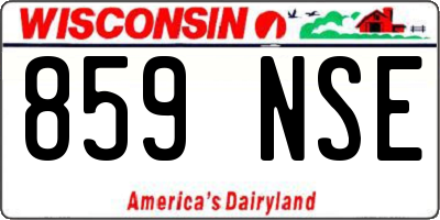 WI license plate 859NSE