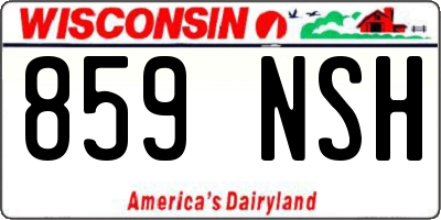 WI license plate 859NSH