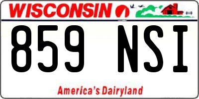 WI license plate 859NSI