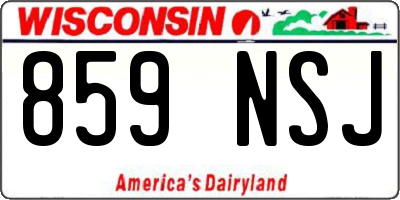 WI license plate 859NSJ