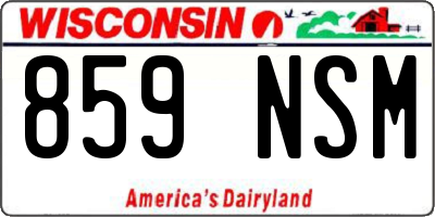 WI license plate 859NSM