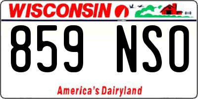 WI license plate 859NSO