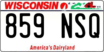 WI license plate 859NSQ