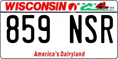WI license plate 859NSR