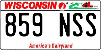 WI license plate 859NSS
