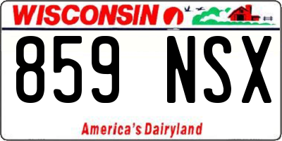 WI license plate 859NSX