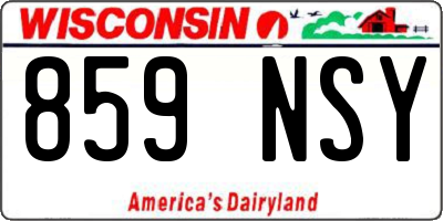 WI license plate 859NSY