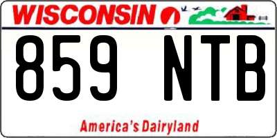 WI license plate 859NTB