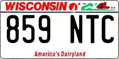WI license plate 859NTC