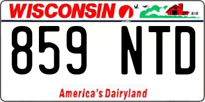 WI license plate 859NTD