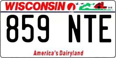 WI license plate 859NTE