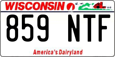 WI license plate 859NTF