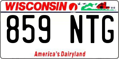 WI license plate 859NTG