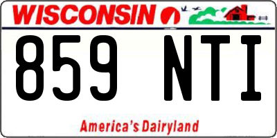 WI license plate 859NTI