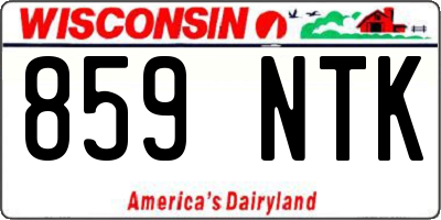 WI license plate 859NTK