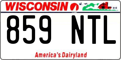 WI license plate 859NTL