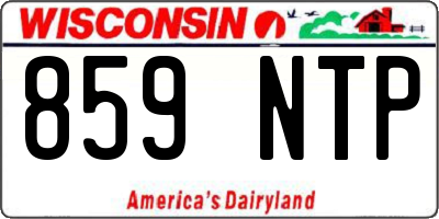 WI license plate 859NTP
