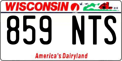 WI license plate 859NTS