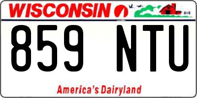 WI license plate 859NTU