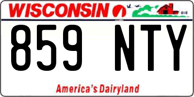 WI license plate 859NTY