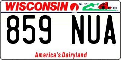 WI license plate 859NUA