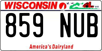 WI license plate 859NUB