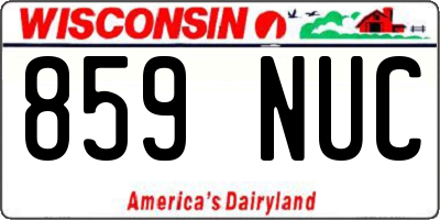 WI license plate 859NUC