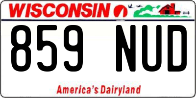 WI license plate 859NUD