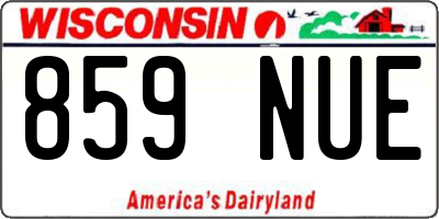 WI license plate 859NUE