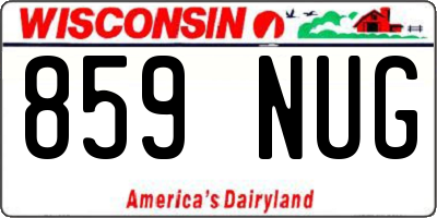 WI license plate 859NUG
