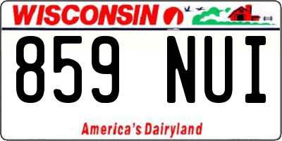 WI license plate 859NUI