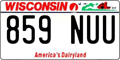 WI license plate 859NUU